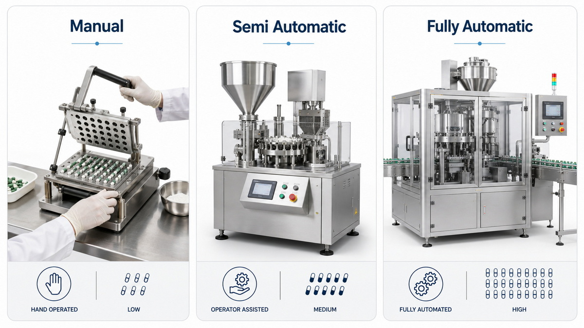 Capsule Filling Machine Types Comparison Capsule Filling Machine Types Comparison