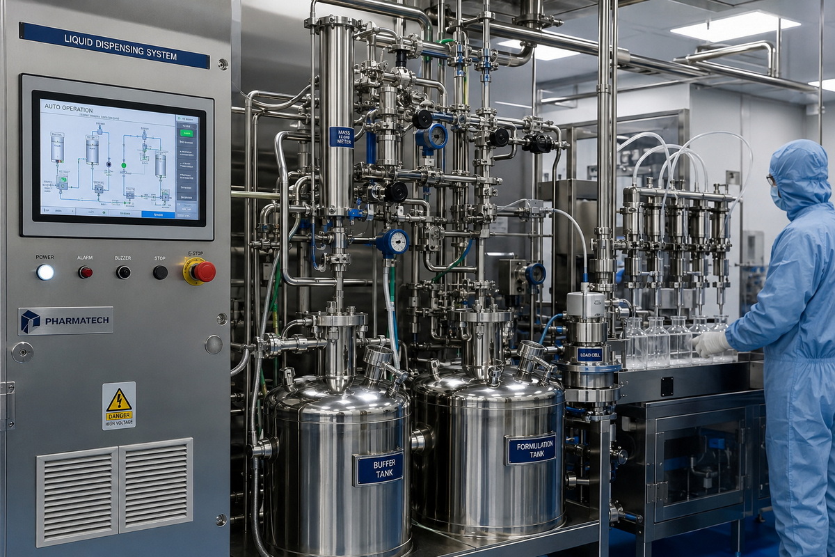 Automated Pharmaceutical Liquid Dispensing System In Cleanroom Automated Pharmaceutical Liquid Dispensing System In Cleanroom