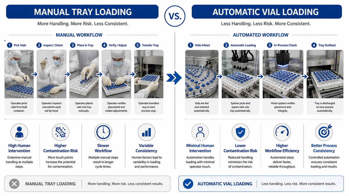 Manual Tray Loading Vs Automatic Loading Manual Tray Loading Vs Automatic Loading