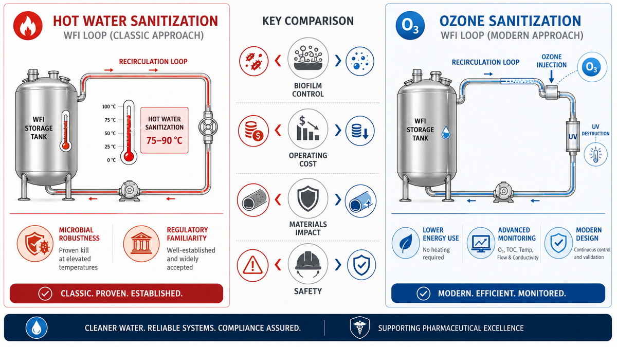 Hot Water Vs Ozone Sanitization Comparison