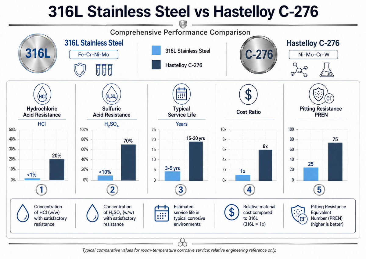 Material Performance Comparison Infographic Chart