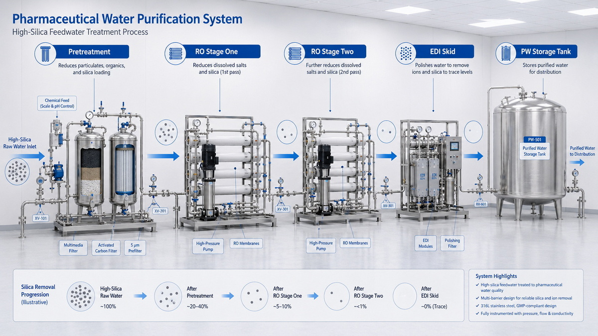 Dual Stage RO EDI High Silica Solution