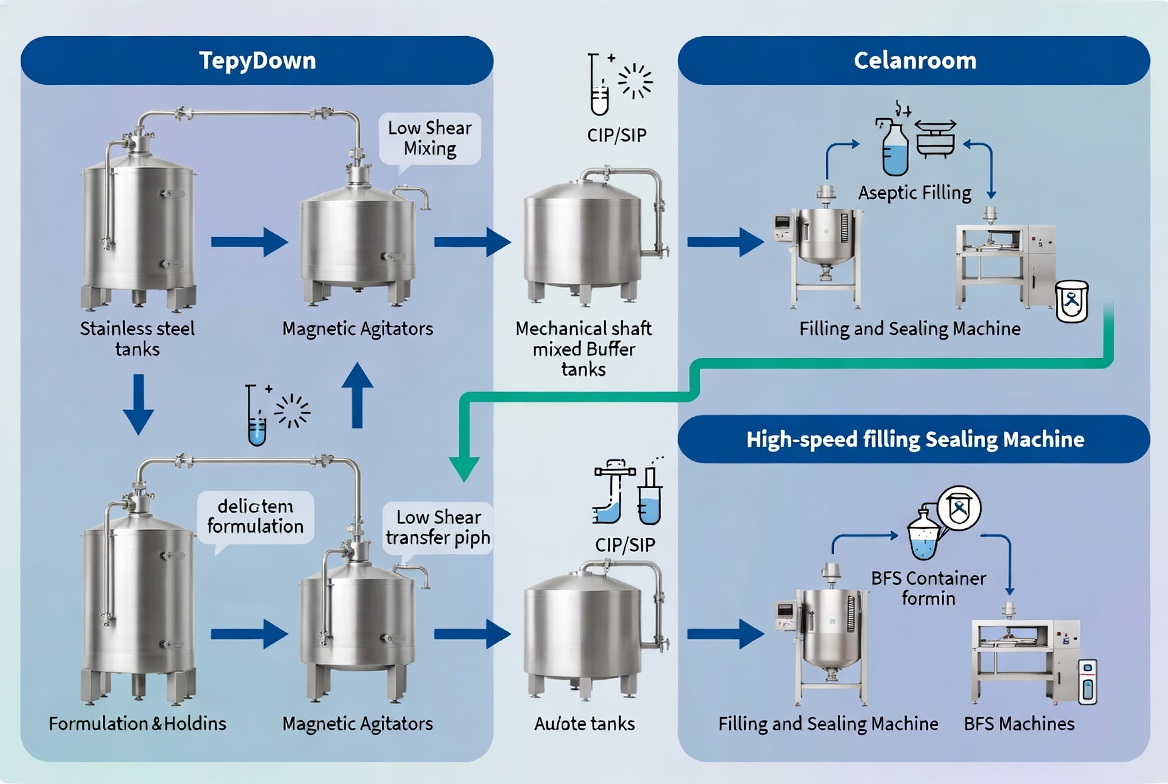 Integrated Protein Filling Line Layout