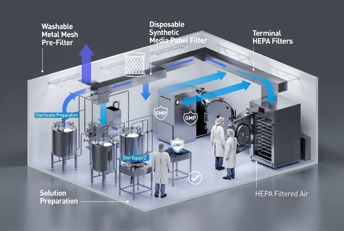 Cleanroom Filtration Around Sterilization Line