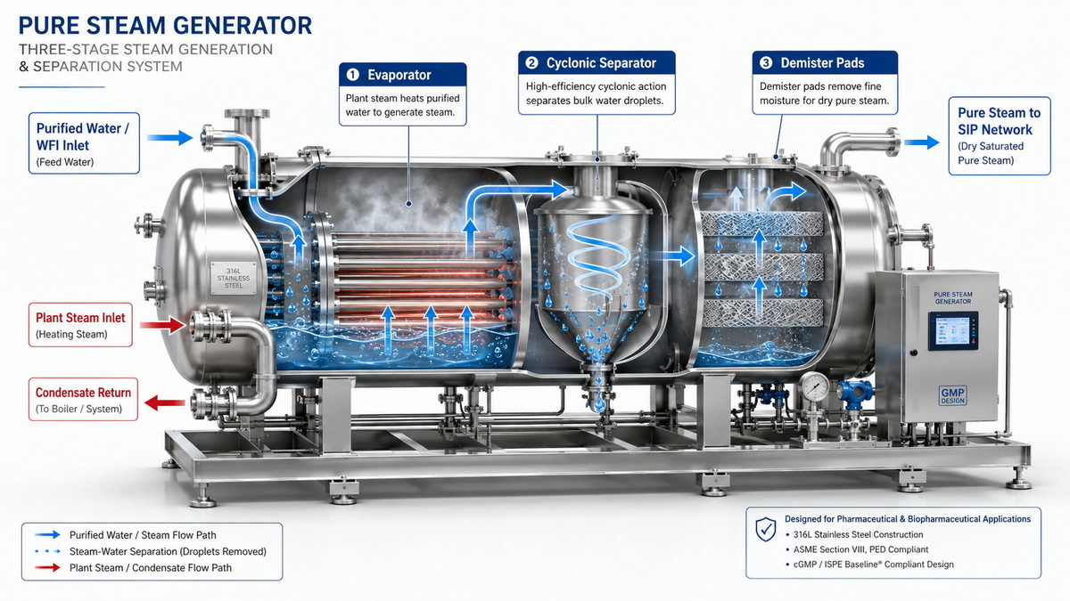 Pure Steam Generator Working Principle