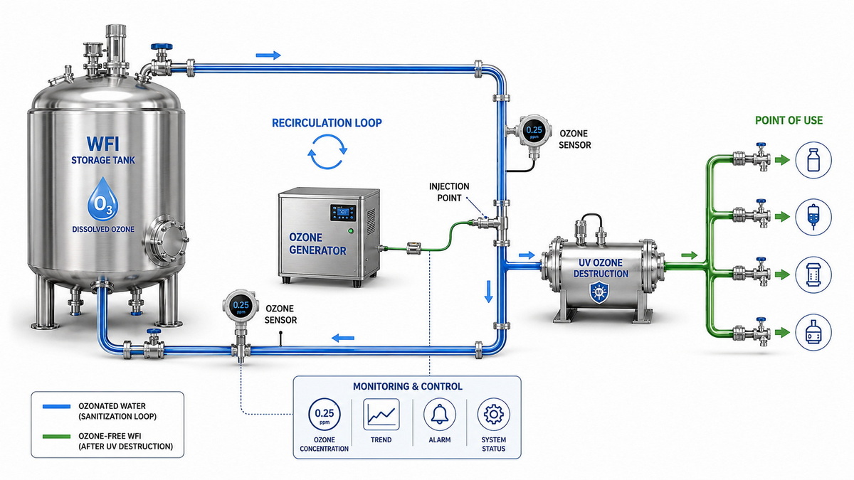 Ozone Sanitization Process Diagram